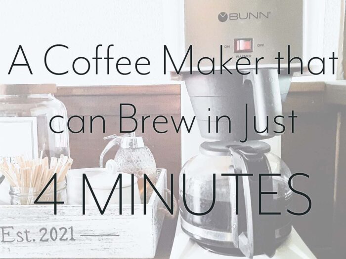 A Coffee maker that can Brew in Just 4 Minutes