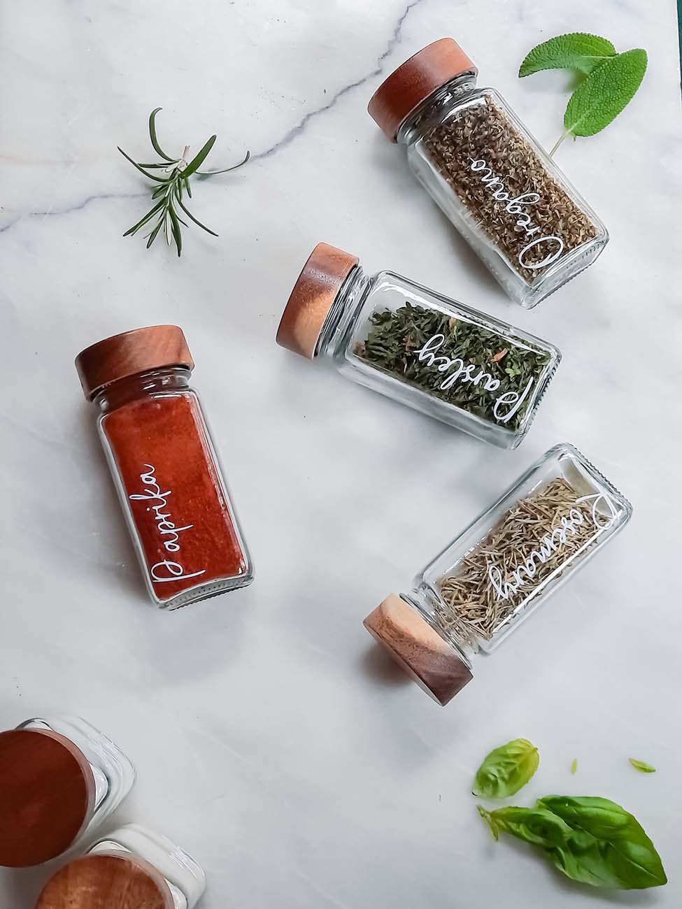 Customized Spice Labels for an Organized Drawer