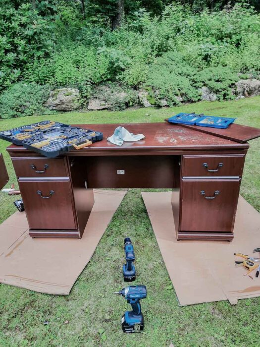 DIY Desk Refurbished for Office