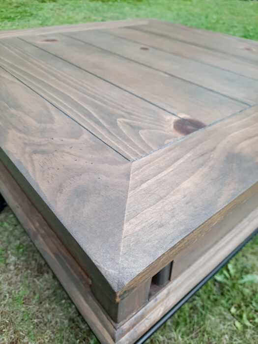 Special Walnut and Graystone Stain on End Table