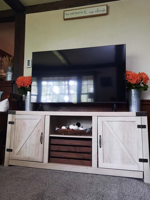 TV console for Modern Farmhouse Living Room