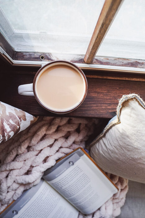 Cozy Morning Nook with Coffee By the Window