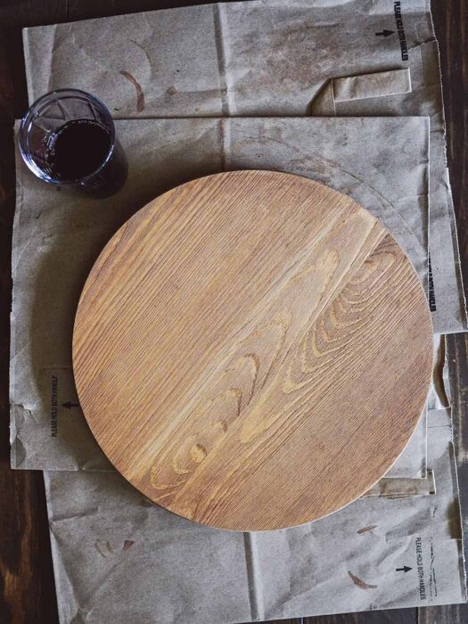 Food Safe Stain with Cocoa and Coffee for a Wood and Marble Serving Platter
