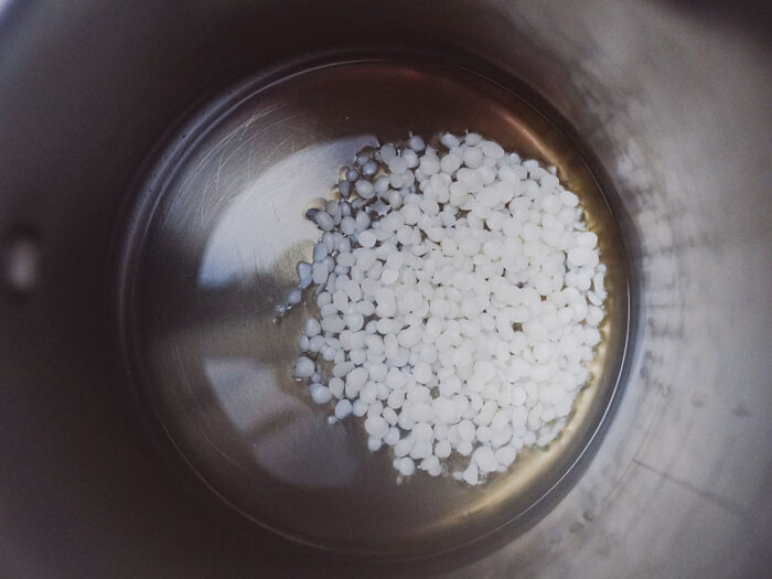 Melting Organic Beeswax Pellets for a DIY Food Grade Wood Sealer