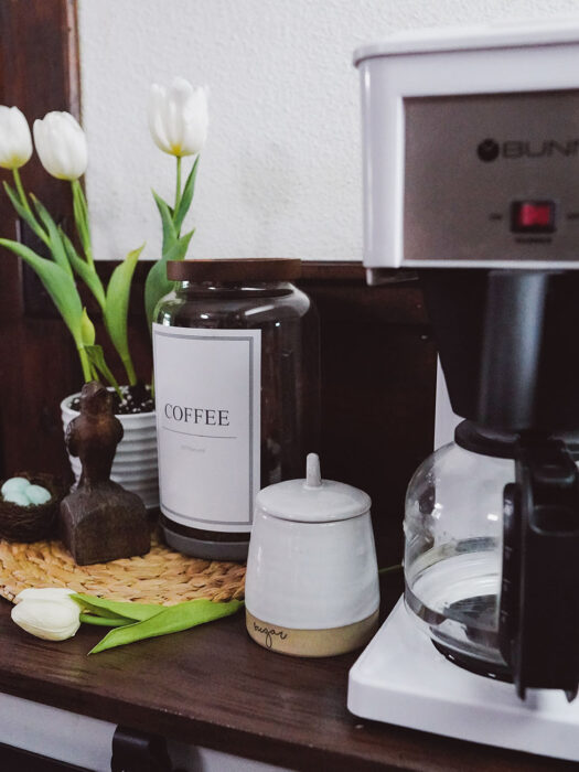 Spring Decor Ideas for the Small Coffee Bar