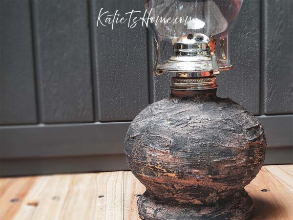 DIY Vintage Oil Lamp Upgrade in 3 Simple Steps- Katie T's Home