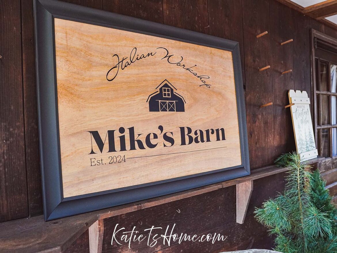 DIY Wooden Sign for the Workshop or Barn-Easy Custom Wood Projects for Beginners