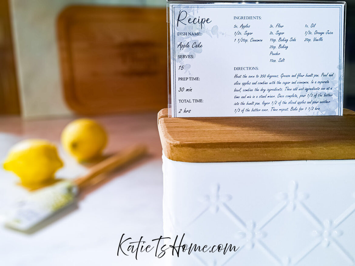 How to Use these Easy Printable AND Fillable Recipe Cards