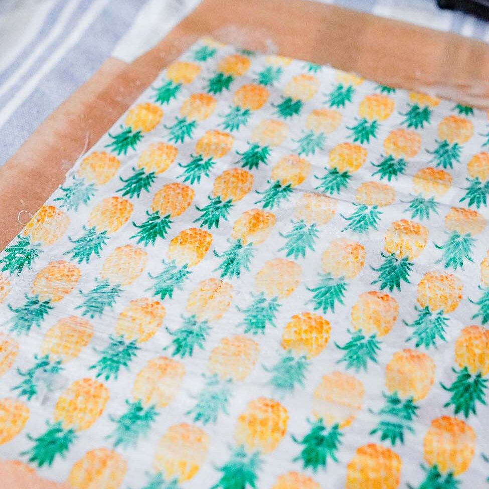 Pineapple Fabric with Beeswax - Eco Friendly Living with Katie T's Home