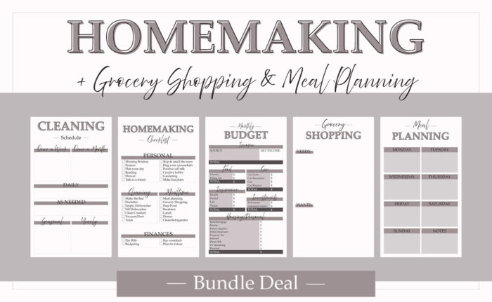 All Homemaking, Grocery Shopping, Meal Planning-Mauve- Katie T's Home