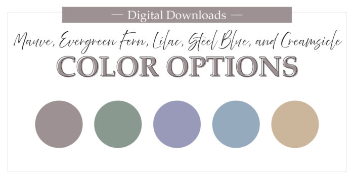 Color Options for Katie T's Home- Digital Downloads