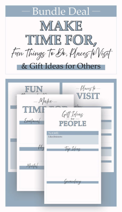 Places to Visit- Fun Things to Do- Make Time for- Gift Ideas for People- Feminine- Steel Blue- Katie T's Home