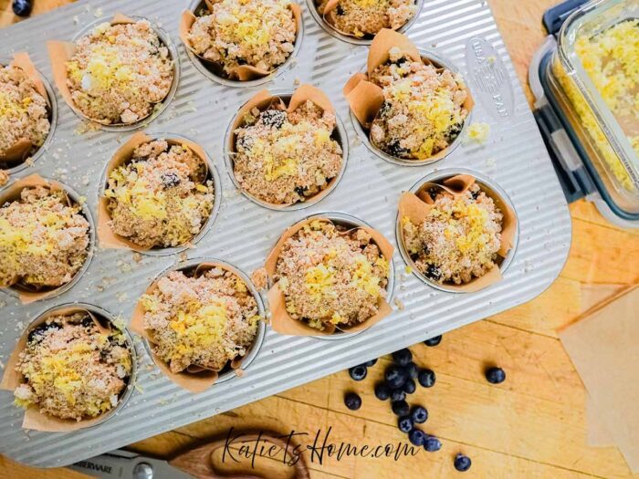 Homemade Blueberry Muffins with Fresh Milled Flour- Modern Cottage Living- Katie T's Home