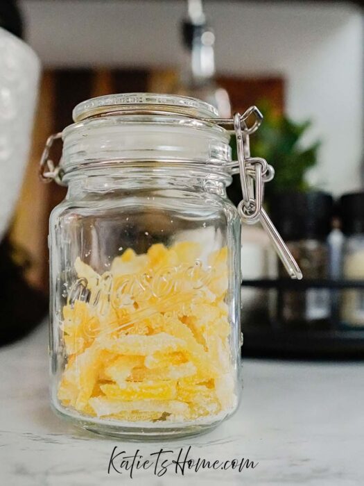 Lemon Candies Made from Lemon Peels- Zero Waste Kitchen- Modern Cottage Living- Katie T's Home