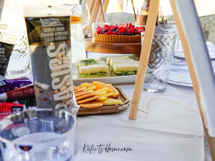 Modern Cottage Styled Table Setting- Hosting a Paint Night- 7 Paint and Sip Ideas- Katie T's Home