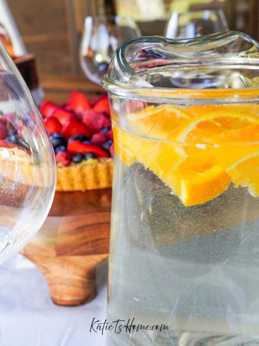 Orange Water for the 7 Paint and Sip Ideas for Hosting a Ladies Night- Katie T's Home