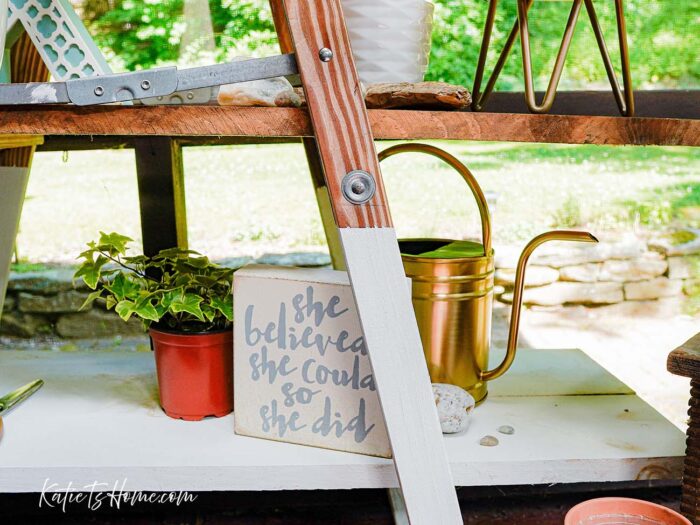 9 Styling Ideas to Decorate a Modern Cottage Ladder Shelf- Modern Cottage Home- Katie T's Home