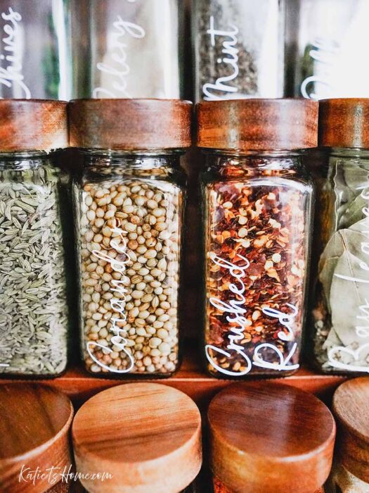 Easy Spice Organization for a Spice Drawer- Modern Cottage- Katie T's Home