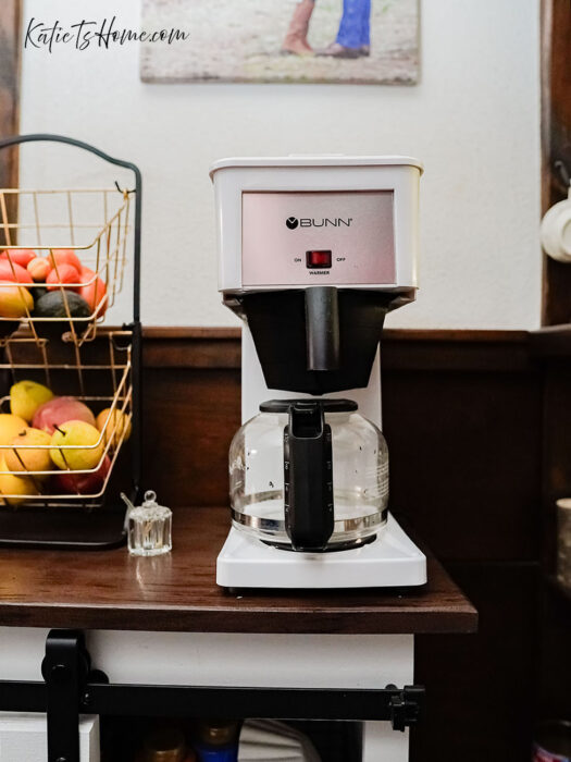 Clean and White Bunn Coffee Maker- Lifestyle and Homemaking with Katie T's Home